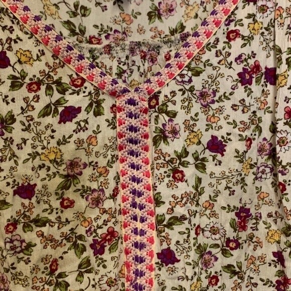 Patrons of Peace Floral Tank Top - Pink and Cream - Picture 2 of 7